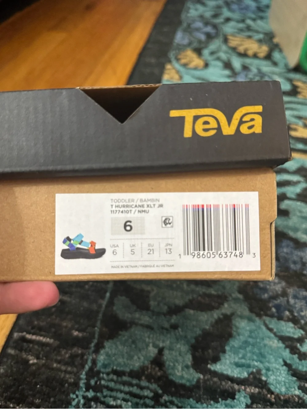 Teva Kids Sport Sandals in Orange, Light Blue & Lime